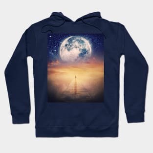 Super moon scenery Hoodie